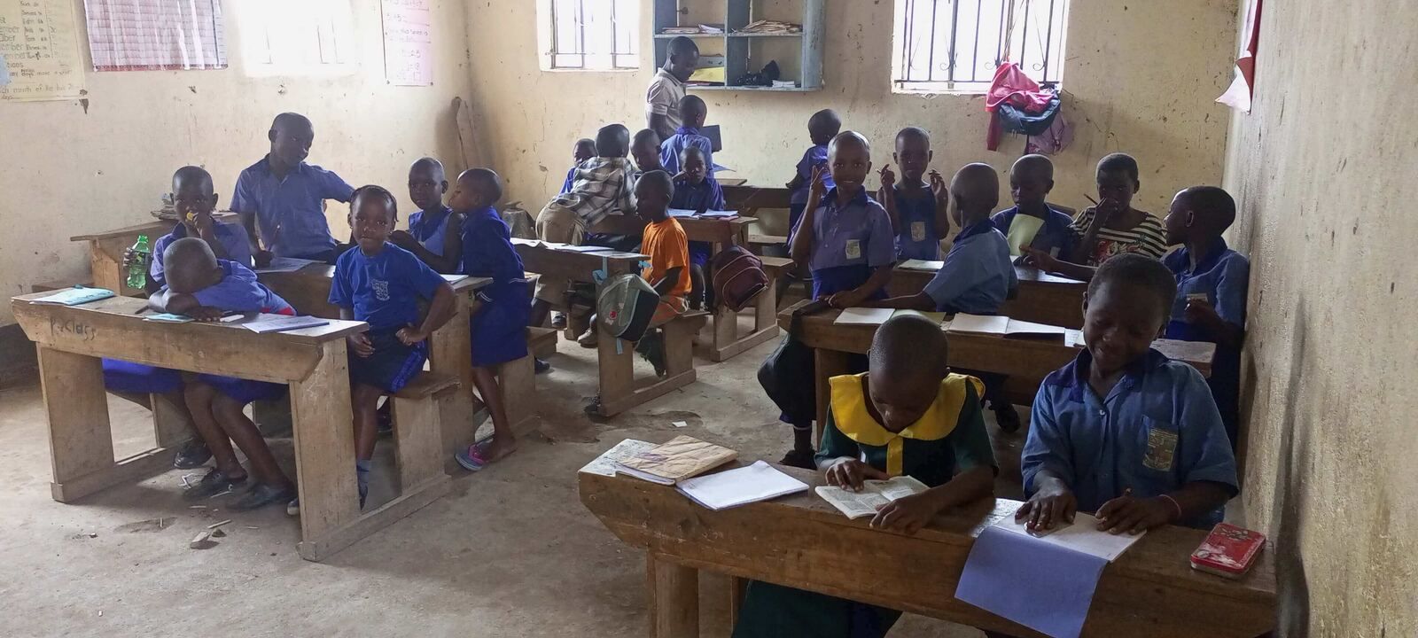 School compound and pupils